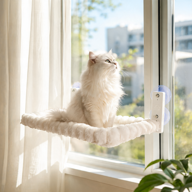 Cat Window Hammock — No-Drill Perch